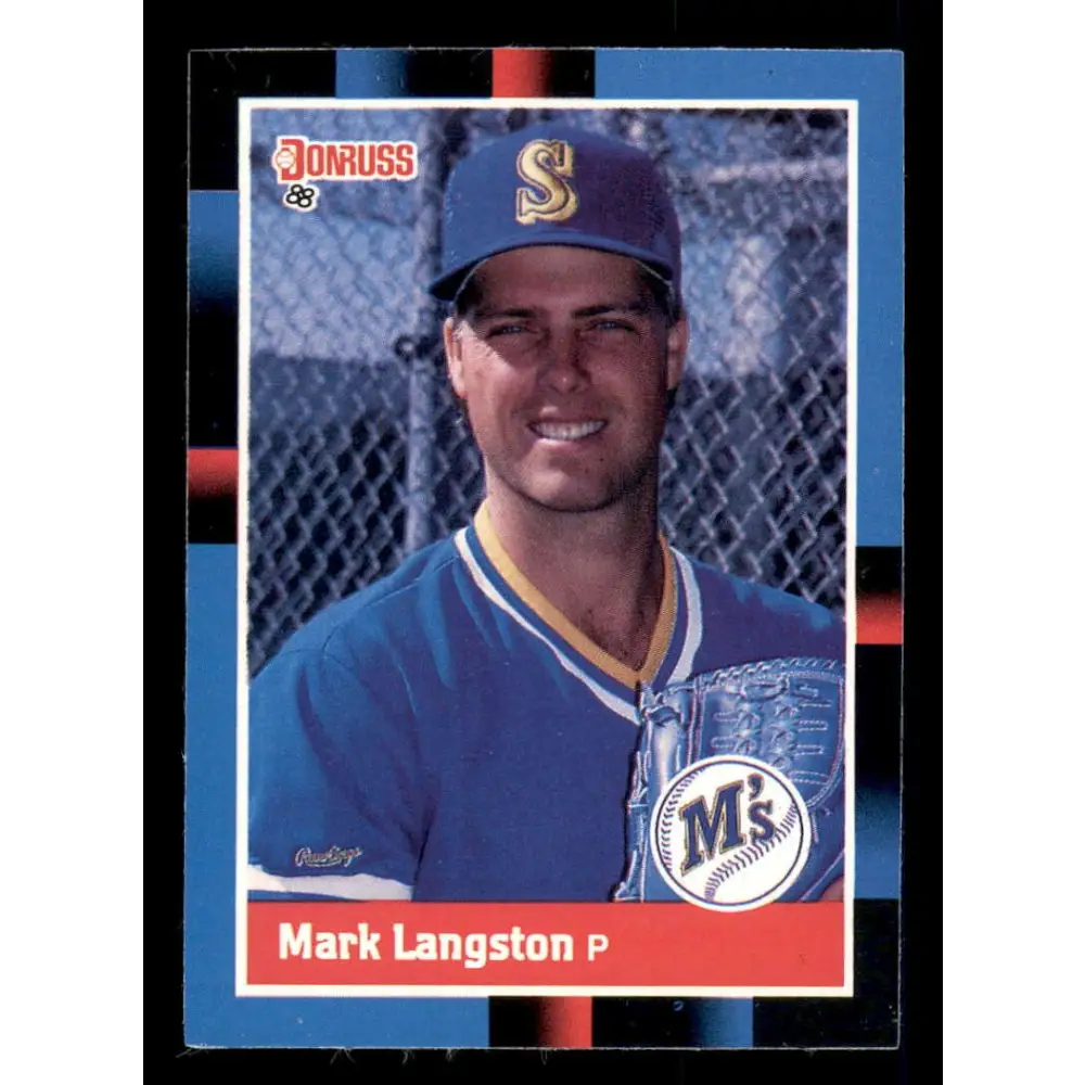 1988 Donruss #317 Mark Langston EX Seattle Mariners Baseball Card Image 1