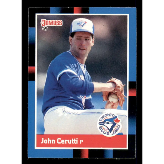 1988 Donruss #321 John Cerutti EX Toronto Blue Jays Baseball Card Image 1