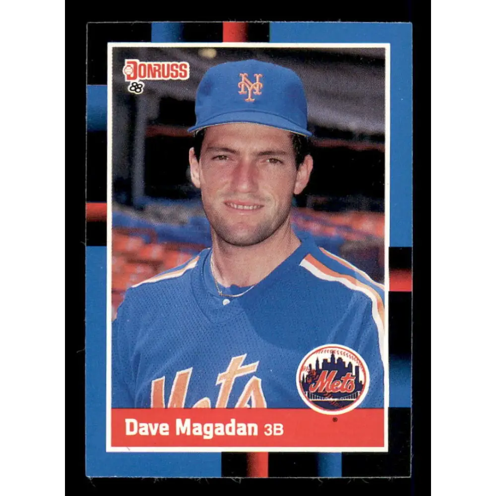 1988 Donruss #323 Dave Magadan EX New York Mets Baseball Card Image 1