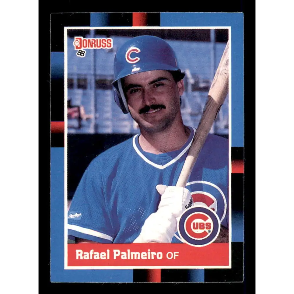 1988 Donruss #324 Rafael Palmeiro EX Chicago Cubs Baseball Card Image 1