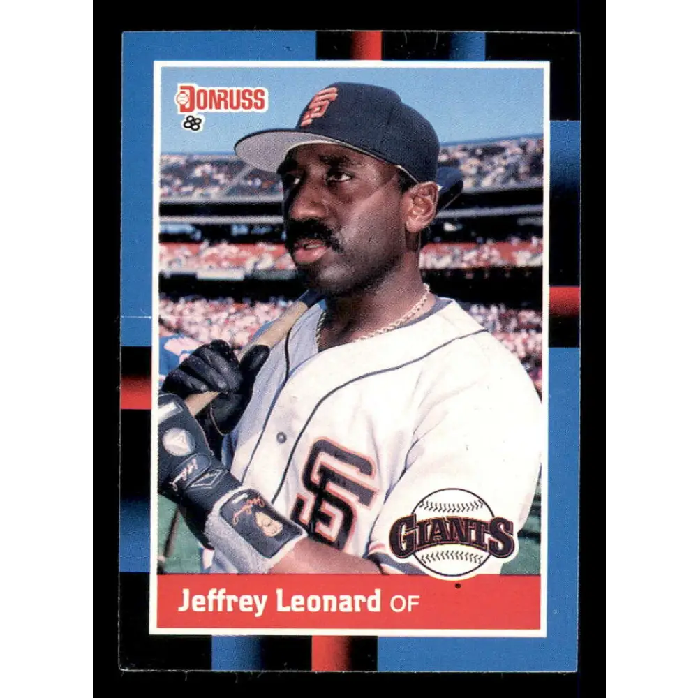 1988 Donruss #327 Jeffrey Leonard EX San Francisco Giants Baseball Card Image 1