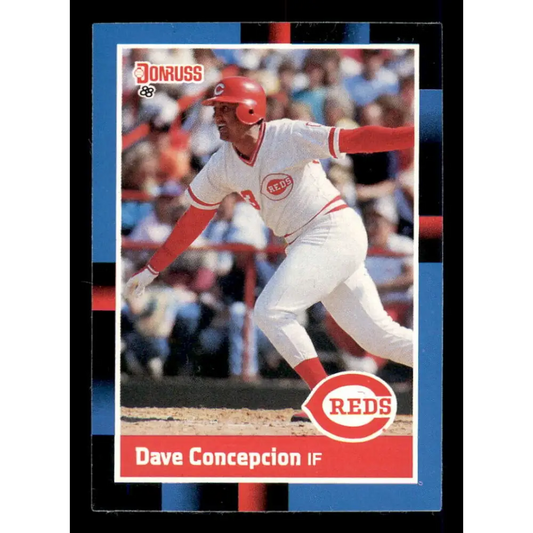 1988 Donruss #329 Dave Concepcion EX Cincinnati Reds Baseball Card Image 1