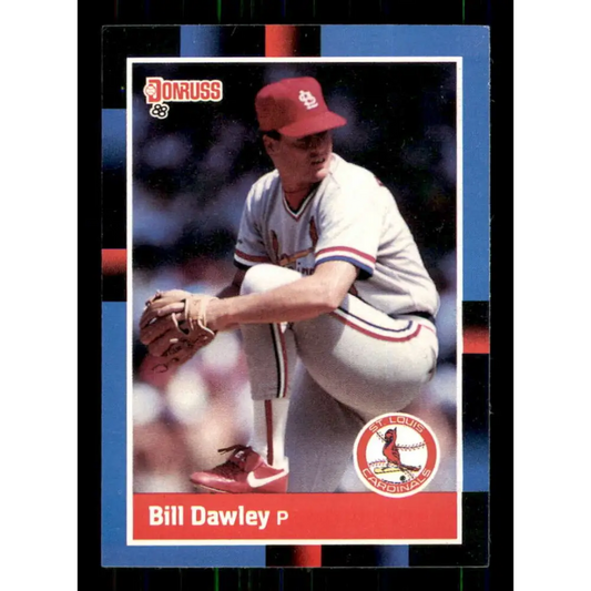 1988 Donruss #331 Bill Dawley EX St. Louis Cardinals Baseball Card Image 1