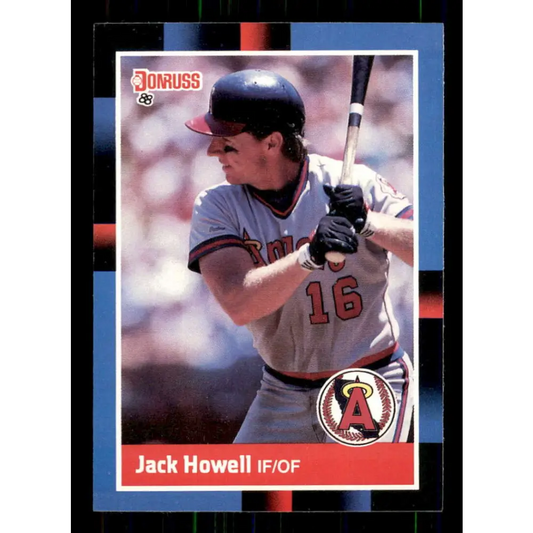 1988 Donruss #333 Jack Howell EX California Angels Baseball Card Image 1