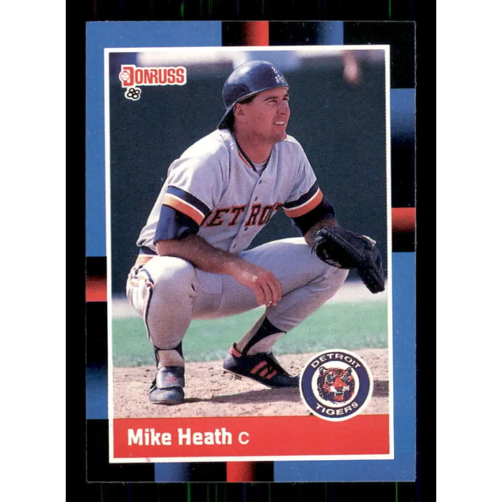 1988 Donruss #338 Mike Heath EX Detroit Tigers Baseball Card Image 1