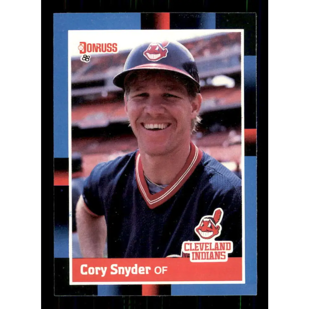 1988 Donruss #350 Cory Snyder EX Cleveland Indians Baseball Card Image 1