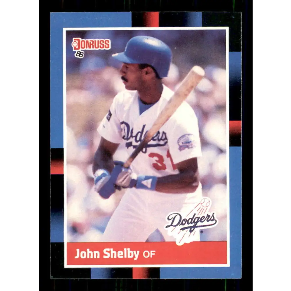 1988 Donruss #352 John Shelby EX Los Angeles Dodgers Baseball Card Image 1