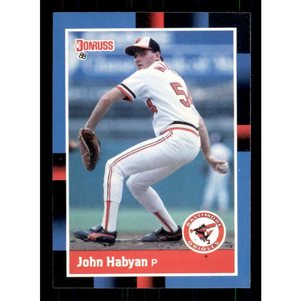 1988 Donruss #354 John Habyan EX Baltimore Orioles Baseball Card Image 1