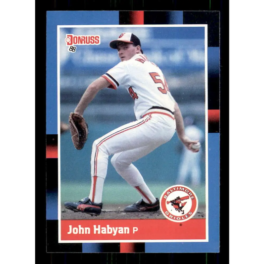 1988 Donruss #354 John Habyan EX Baltimore Orioles Baseball Card Image 1