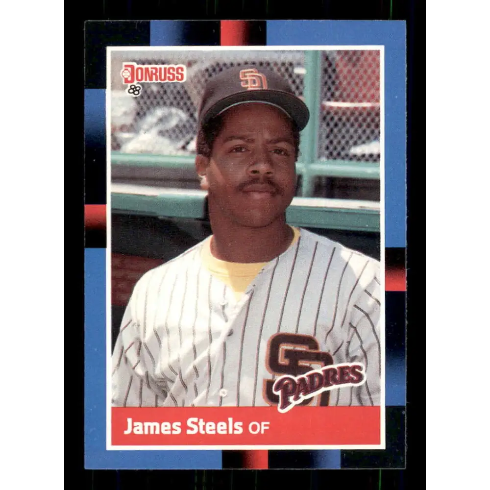 1988 Donruss #360 James Steels EX San Diego Padres Baseball Card Image 1