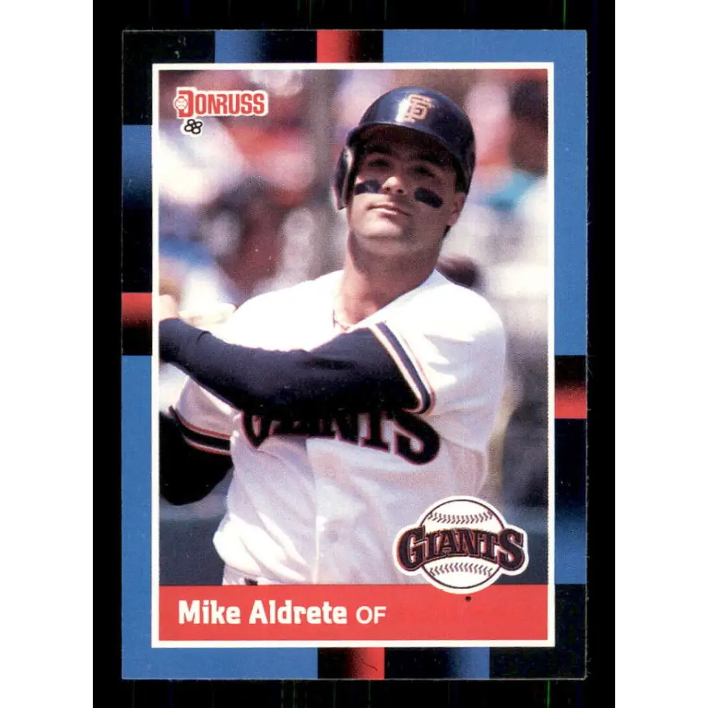 1988 Donruss #362 Mike Aldrete EX San Francisco Giants Baseball Card Image 1
