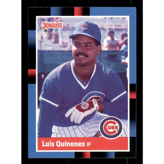 1988 Donruss #365 Luis Quinones EX Chicago Cubs Baseball Card Image 1