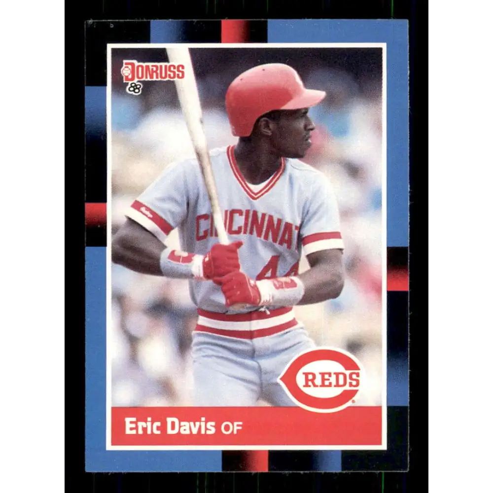 1988 Donruss #369 Eric Davis EX Cincinnati Reds Baseball Card Image 1