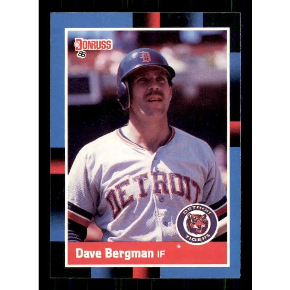 1988 Donruss #373 Dave Bergman EX Detroit Tigers Baseball Card Image 1