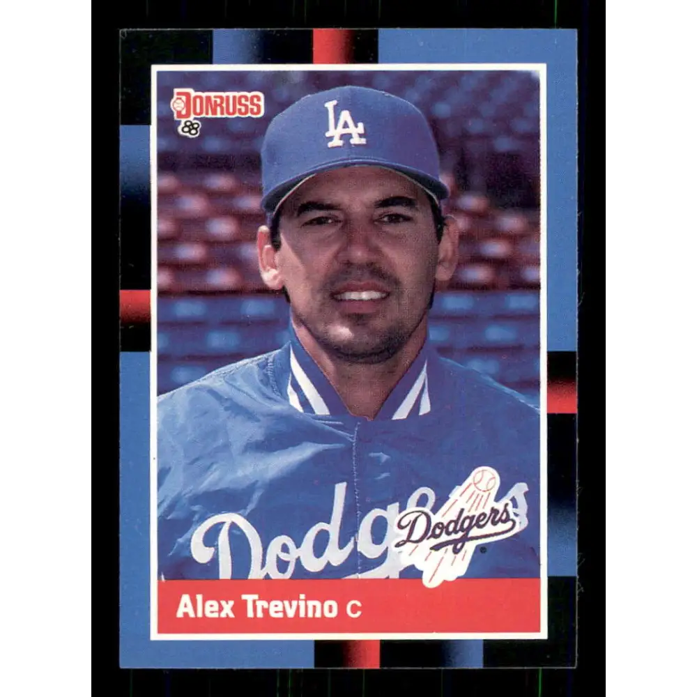 1988 Donruss #376 Alex Trevino EX Los Angeles Dodgers Baseball Card Image 1