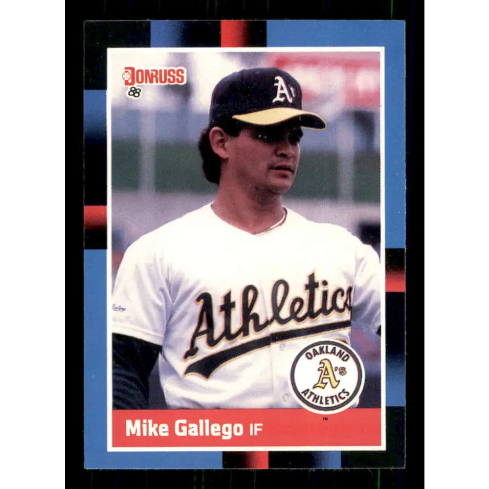 1988 Donruss #379 Mike Gallego EX Oakland Athletics Baseball Card Image 1