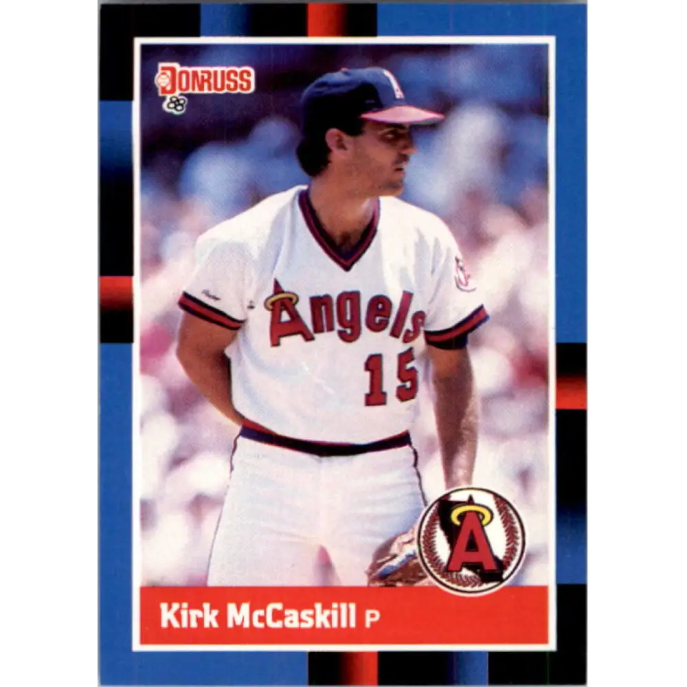 1988 Donruss #381 Kirk McCaskill EX California Angels Baseball Card Image 1