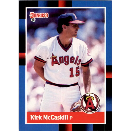 1988 Donruss #381 Kirk McCaskill EX California Angels Baseball Card Image 1