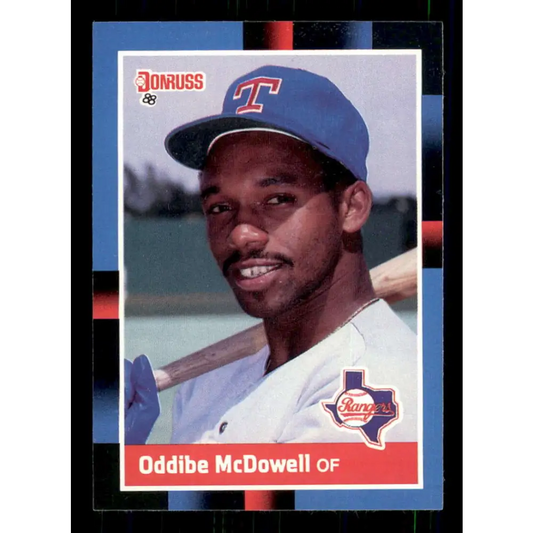 1988 Donruss #382 Oddibe McDowell EX Texas Rangers Baseball Card Image 1