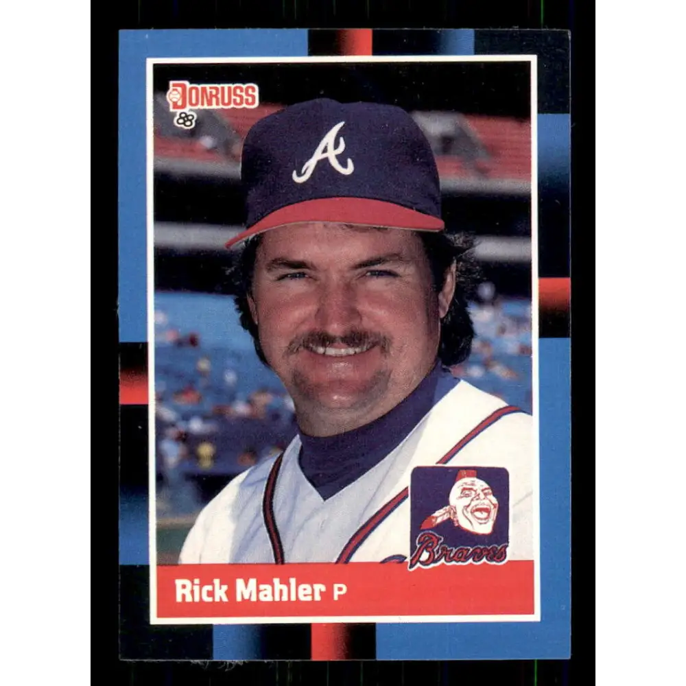 1988 Donruss #389 Rick Mahler EX Atlanta Braves Baseball Card Image 1