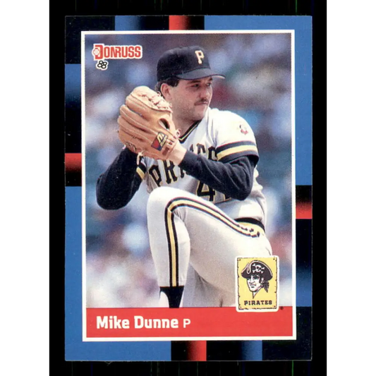 1988 Donruss #390 Mike Dunne EX Pittsburgh Pirates Baseball Card Image 1