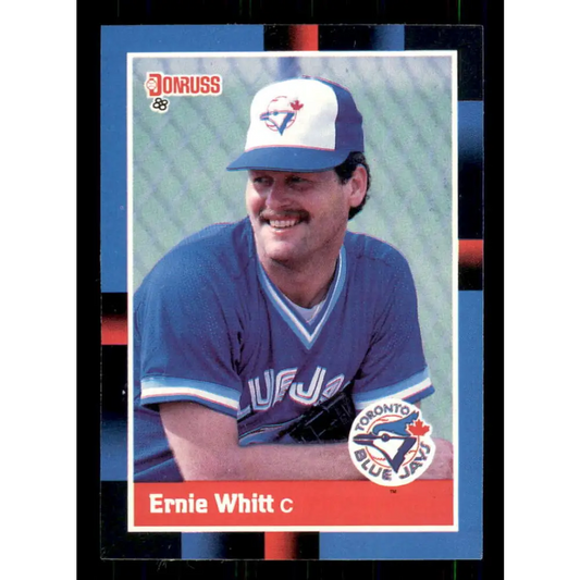 1988 Donruss #394 Ernie Whitt EX Toronto Blue Jays Baseball Card Image 1