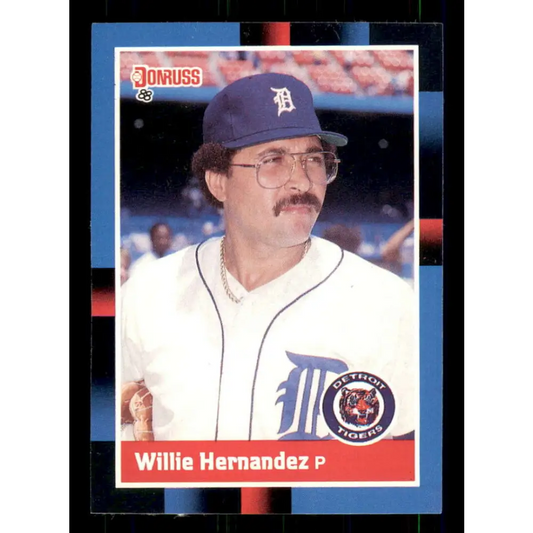 1988 Donruss #398 Willie Hernandez EX Detroit Tigers Baseball Card Image 1