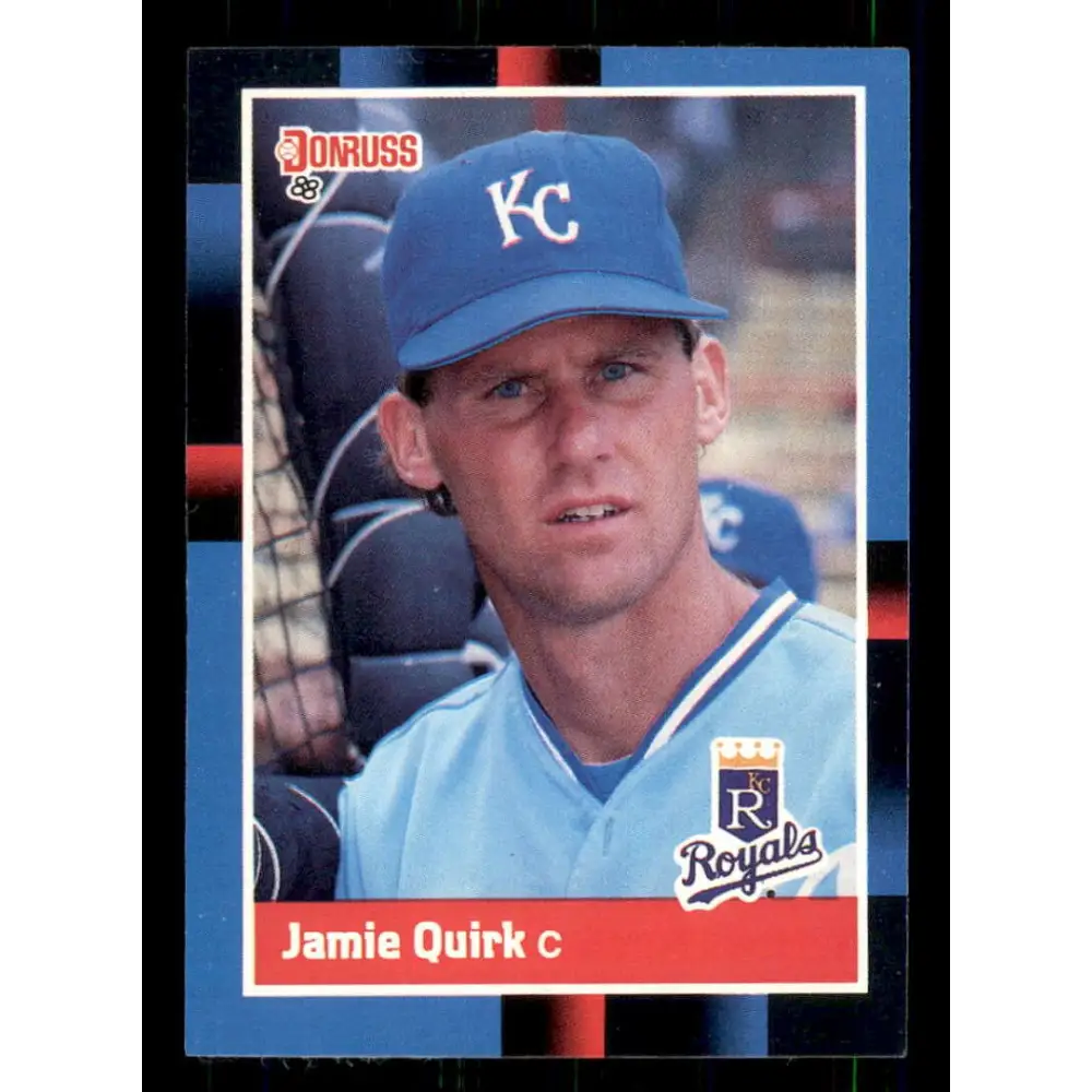 1988 Donruss #404 Jamie Quirk EX Kansas City Royals Baseball Card Image 1