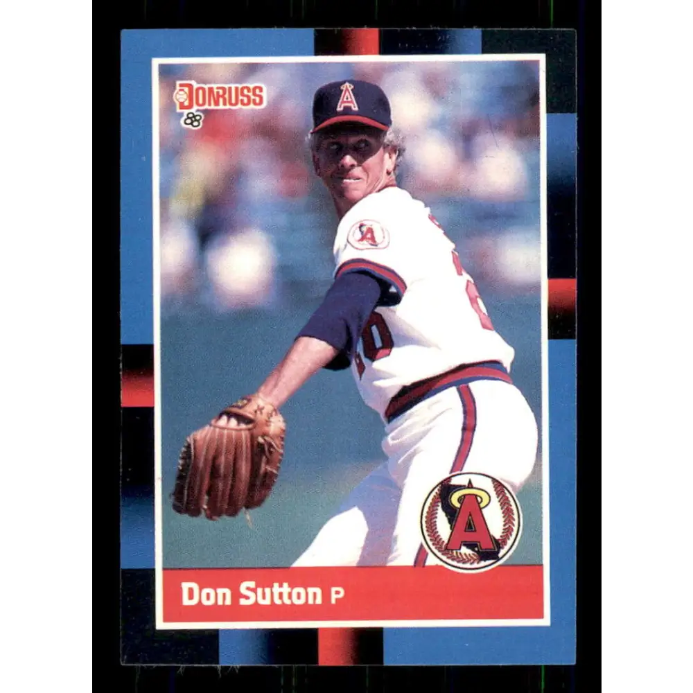 1988 Donruss #407 Don Sutton EX California Angels Baseball Card Image 1