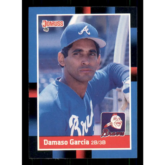 1988 Donruss #414 Damaso Garcia EX Atlanta Braves Baseball Card Image 1