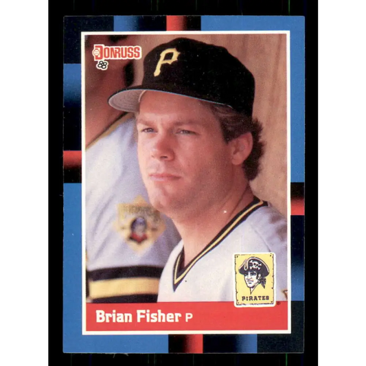1988 Donruss #415 Brian Fisher EX Pittsburgh Pirates Baseball Card Image 1