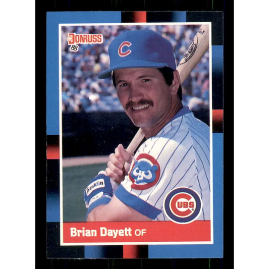 1988 Donruss #416 Brian Dayett EX Chicago Cubs Baseball Card Image 1