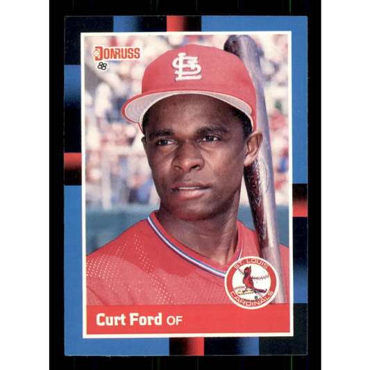 1988 Donruss #417 Curt Ford EX St. Louis Cardinals Baseball Card Image 1