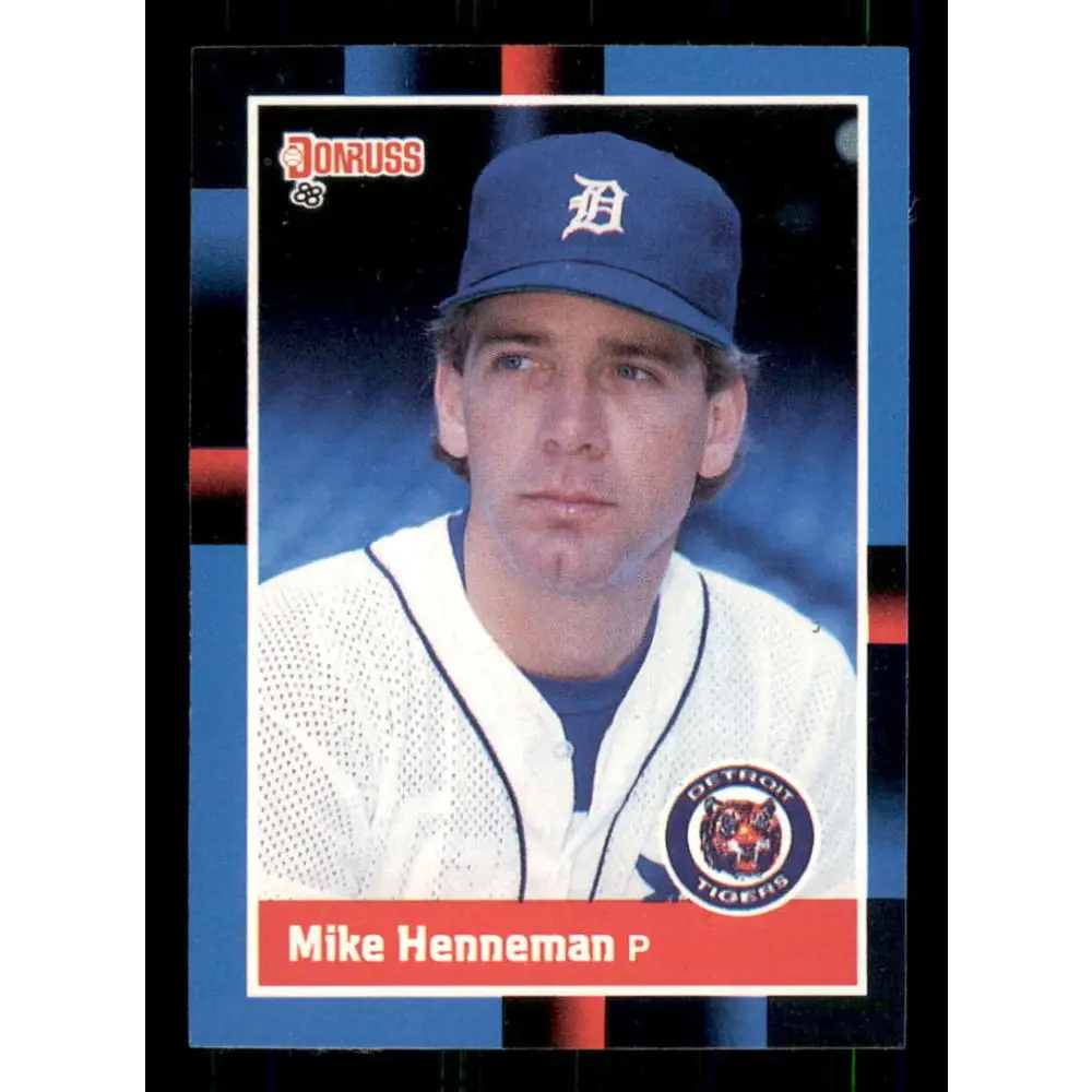 1988 Donruss #420 Mike Henneman EX RC Rookie Detroit Tigers Baseball Card Image 1