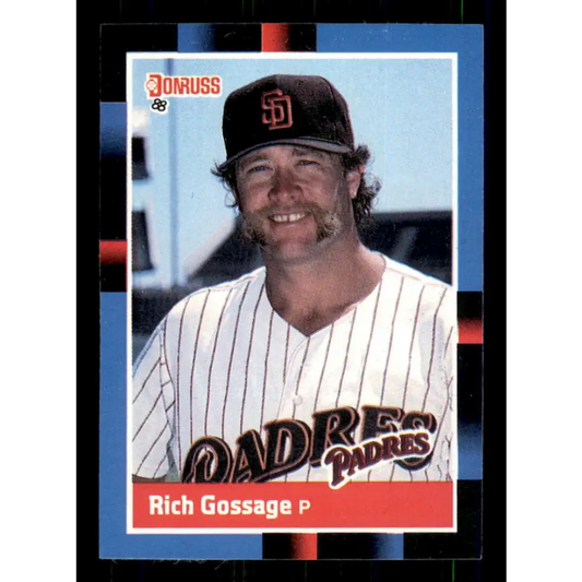 1988 Donruss #434 Rich Gossage EX San Diego Padres Baseball Card Image 1