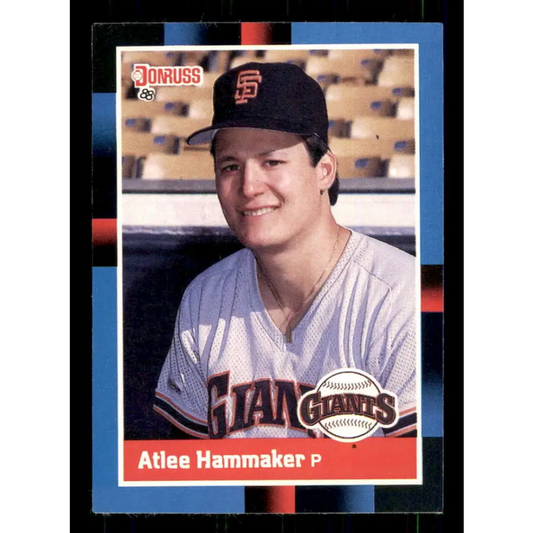 1988 Donruss #450 Atlee Hammaker EX San Francisco Giants Baseball Card Image 1