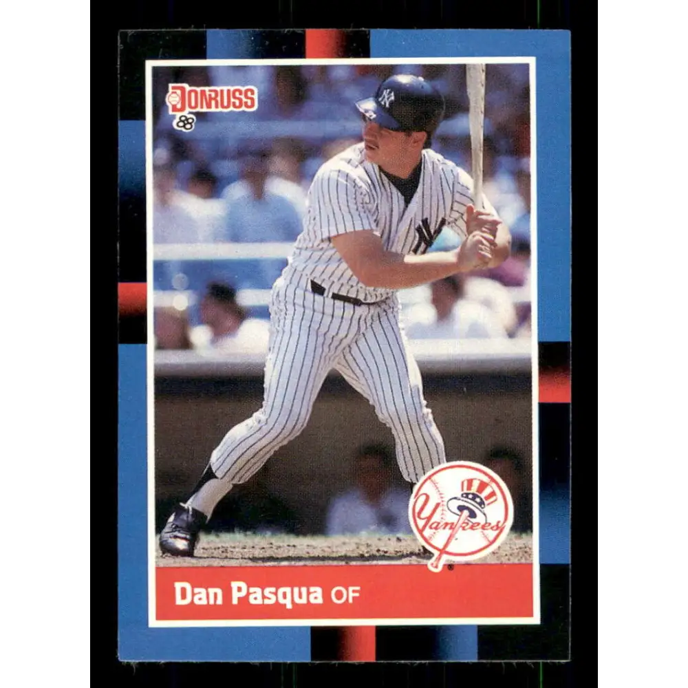 1988 Donruss #463 Dan Pasqua EX New York Yankees Baseball Card Image 1