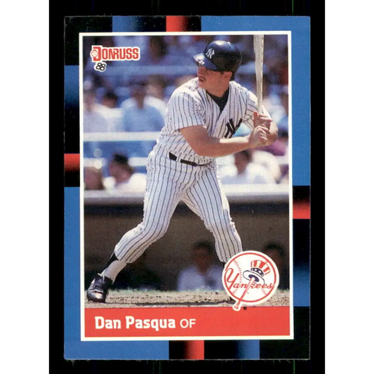 1988 Donruss #463 Dan Pasqua EX New York Yankees Baseball Card Image 1
