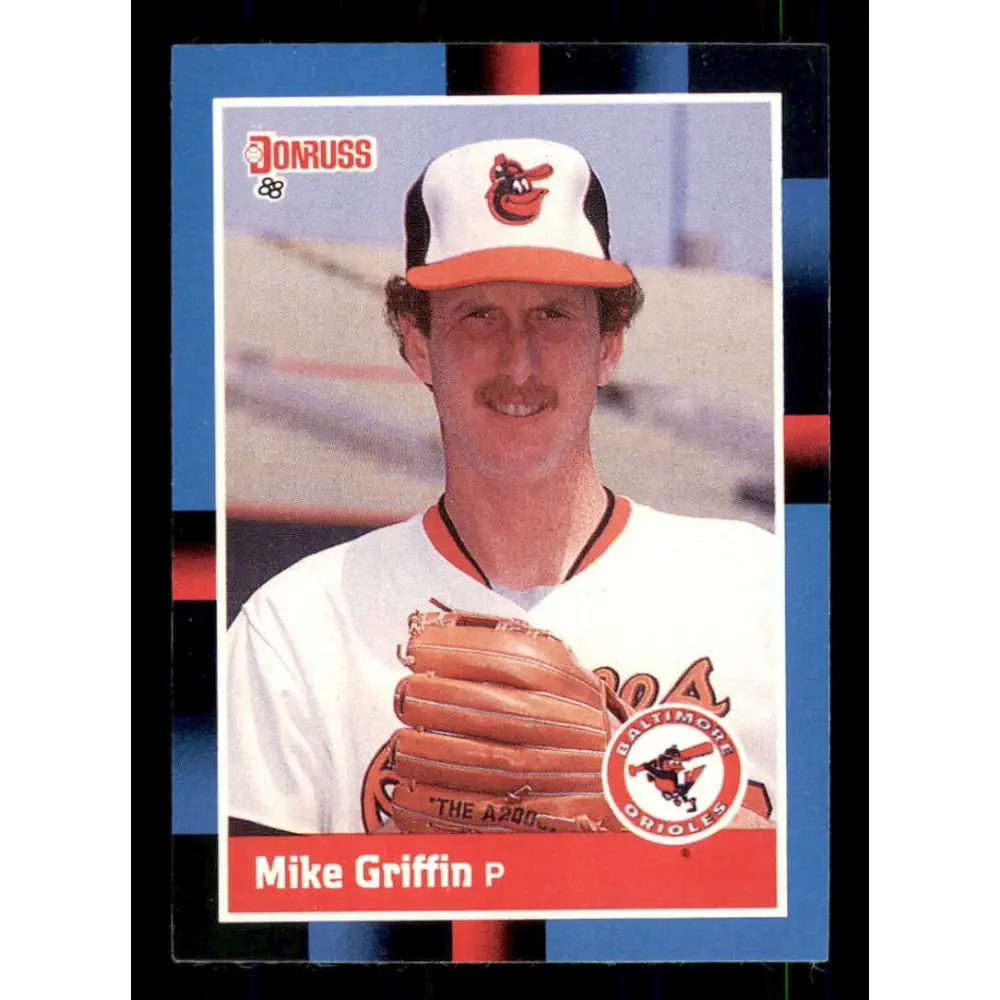 1988 Donruss #494 Mike Griffin EX Baltimore Orioles Baseball Card Image 1