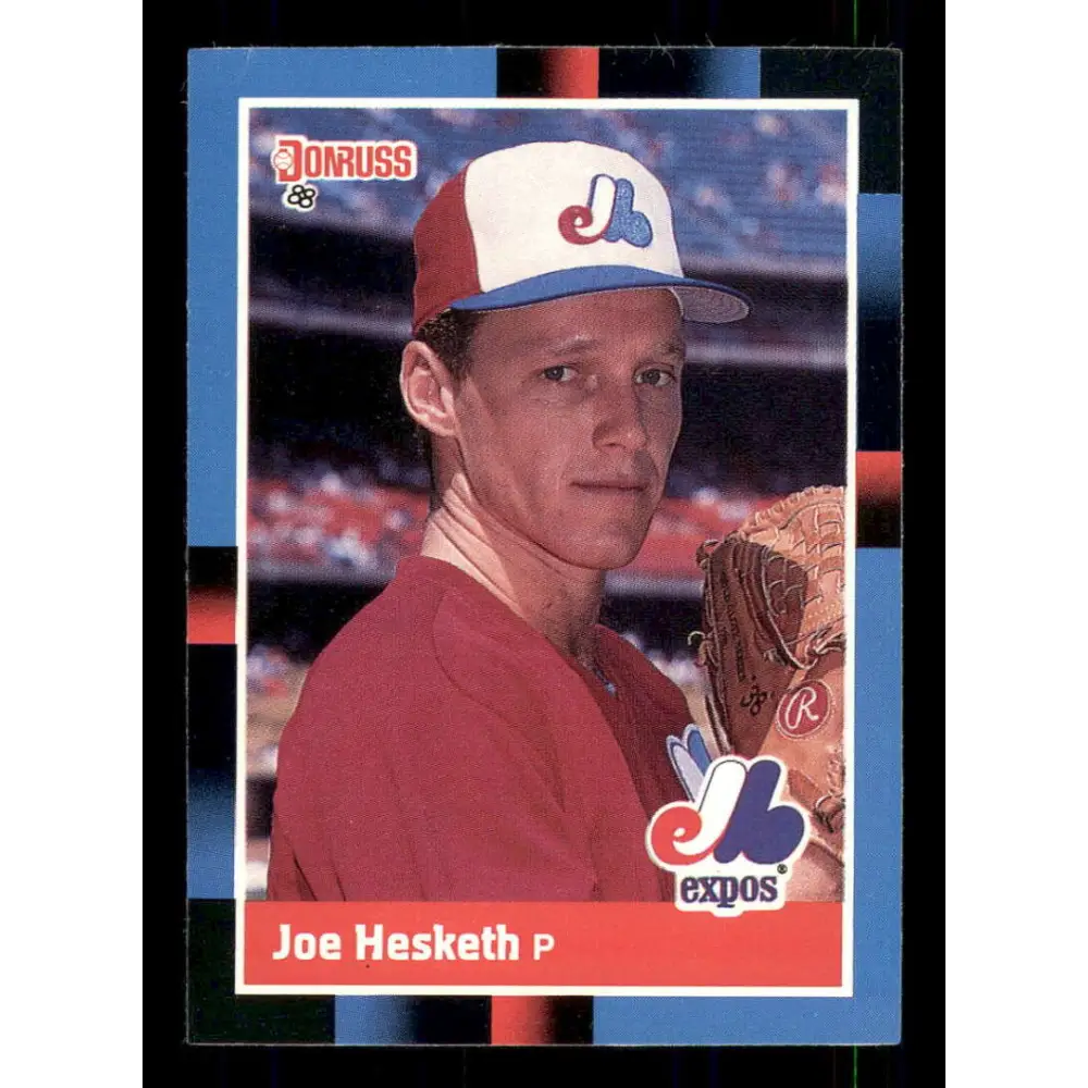 1988 Donruss #504 Joe Hesketh EX Montreal Expos Baseball Card Image 1