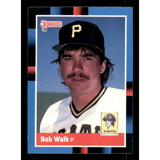 1988 Donruss #514 Bob Walk EX Pittsburgh Pirates Baseball Card Image 1