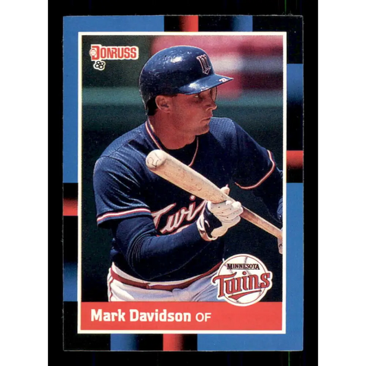 1988 Donruss #519 Mark Davidson EX RC Rookie Minnesota Twins Baseball Card Image 1