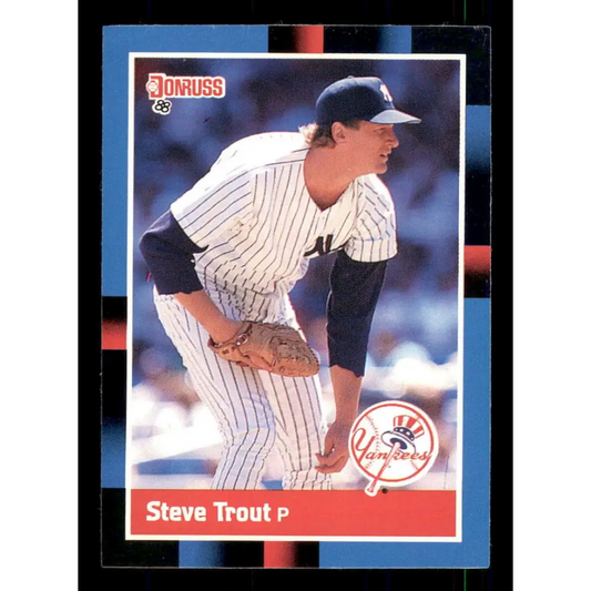 1988 Donruss #524 Steve Trout EX New York Yankees Baseball Card Image 1