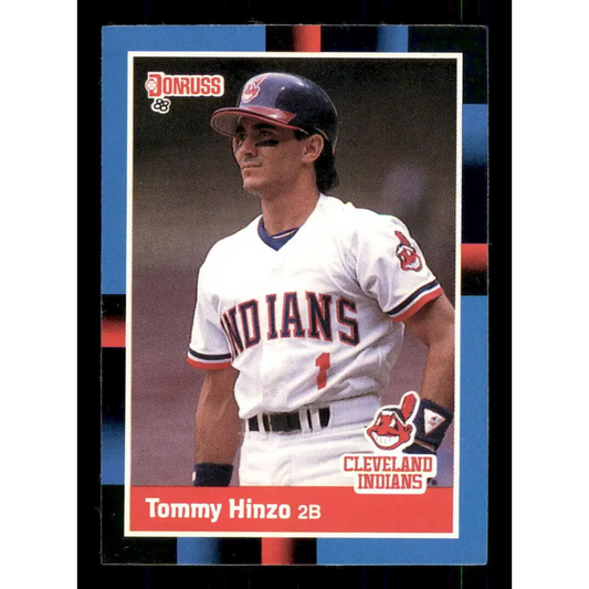1988 Donruss #526 Tommy Hinzo EX RC Rookie Cleveland Indians Baseball Card Image 1