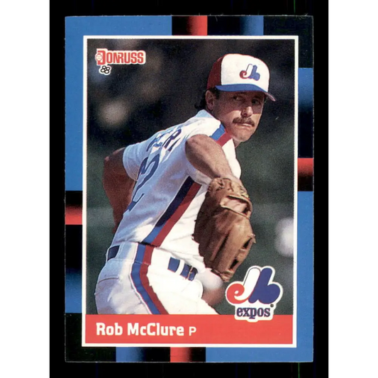 1988 Donruss #529 Bob McClure UER EX Montreal Expos Baseball Card Image 1