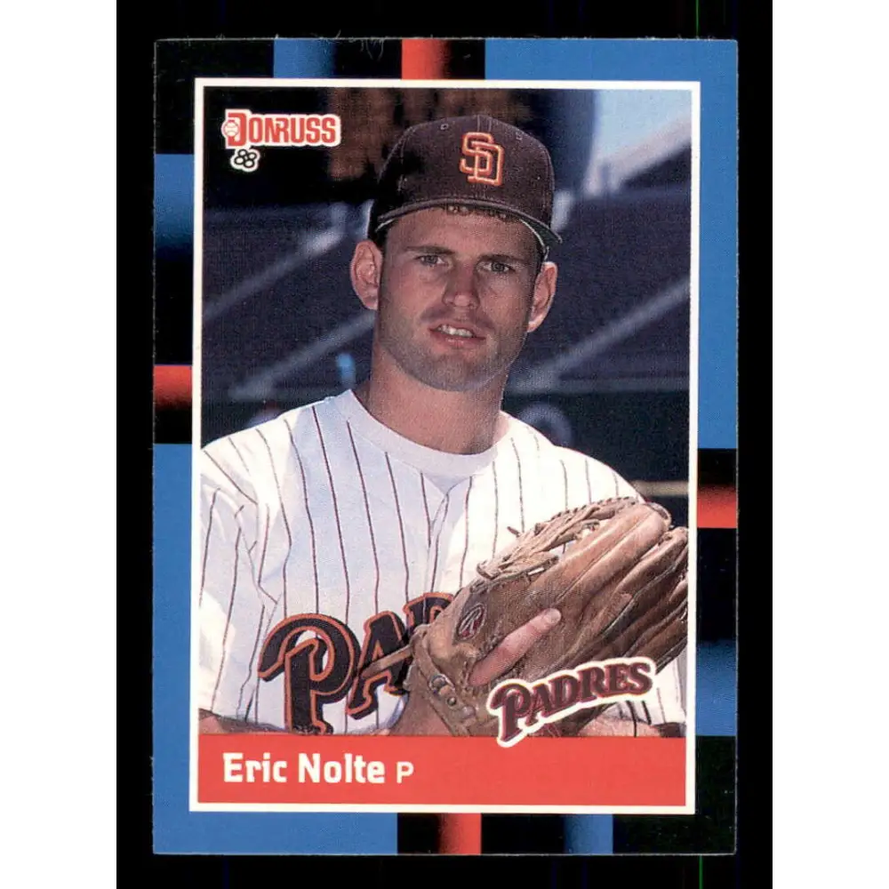 1988 Donruss #534 Eric Nolte EX RC Rookie San Diego Padres Baseball Card Image 1