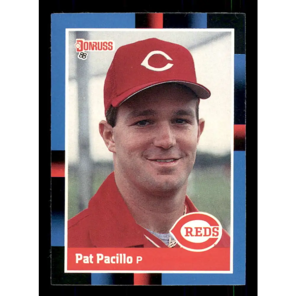 1988 Donruss #536 Pat Pacillo EX Cincinnati Reds Baseball Card Image 1