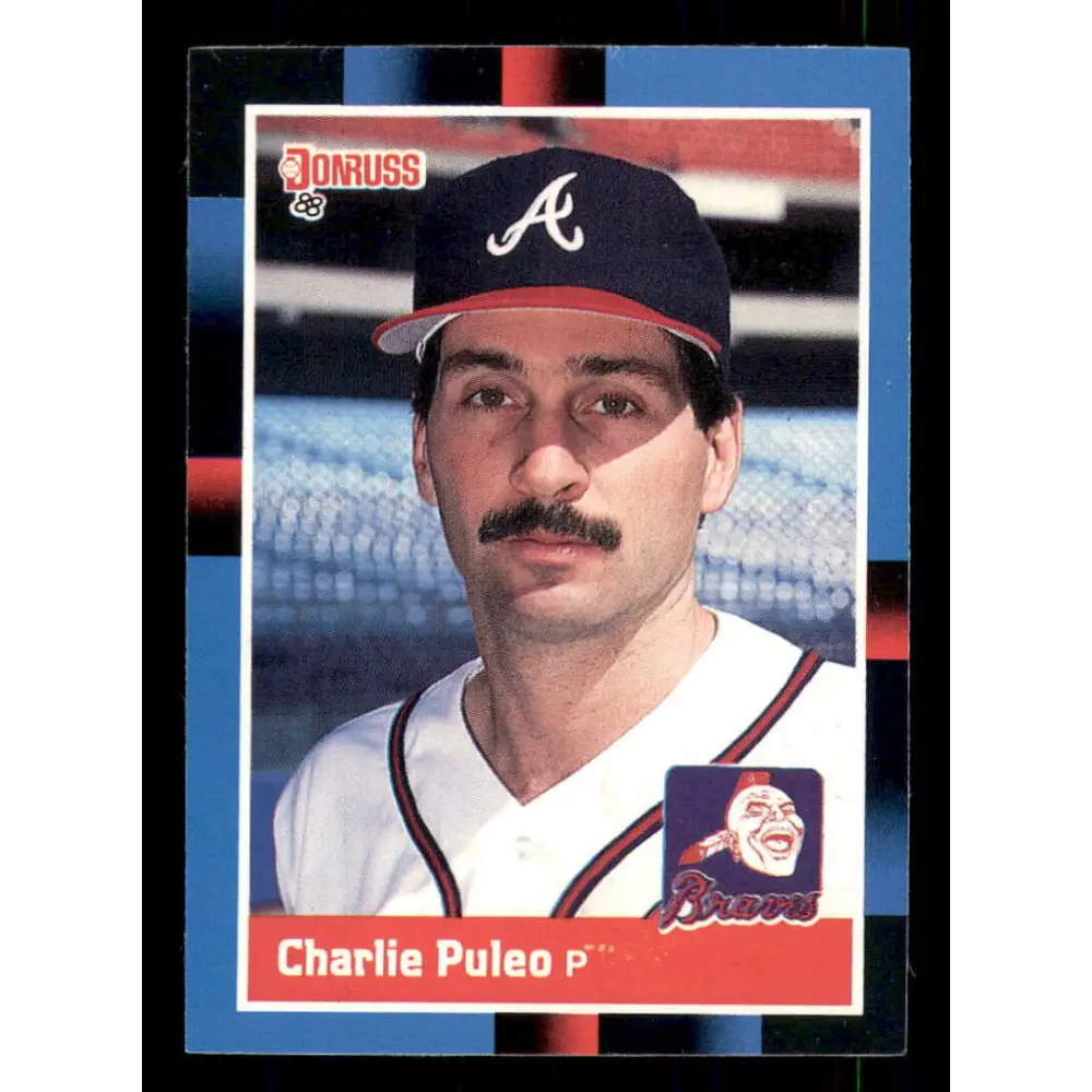 1988 Donruss #537 Charlie Puleo EX Atlanta Braves Baseball Card Image 1