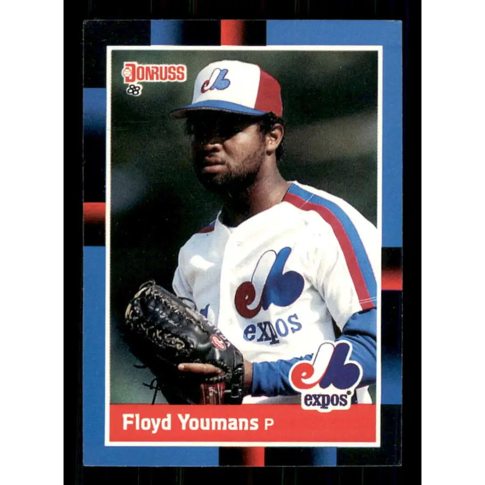 1988 Donruss #56 Floyd Youmans EX Montreal Expos Baseball Card Image 1