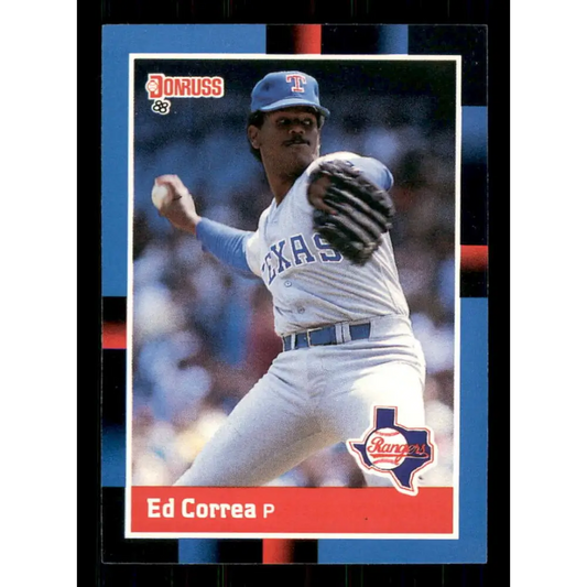 1988 Donruss #57 Ed Correa EX Texas Rangers Baseball Card Image 1